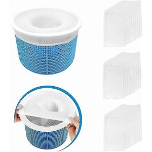 Paquet de 30 chaussettes filtrantes pour piscines enterr&eacute;es et hors sol Mailles fines pour r&eacute;cup&eacute;rer le pollen et les d&eacute;bris Pr&eacute;-filtre Trace Dirt Panier de piscine - Neuf