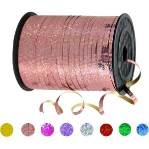 Ruban Or Rose Ballon,Ficelle pour Ballon,500 Yard Cadeau Rubans Laser Curling,Fil Ballons Anniversaire pour Décoratif Cadeau Accessoire de Décoration & Bricolage Et Ballon Mariage Anniversaire - Neuf