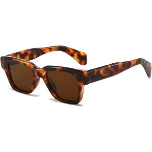 Lunettes de soleil rétro rectangulaires pour hommes et femmes, monture tendance plus épaisse, design classique, branches antidérapantes, années 80 et 90 - Neuf