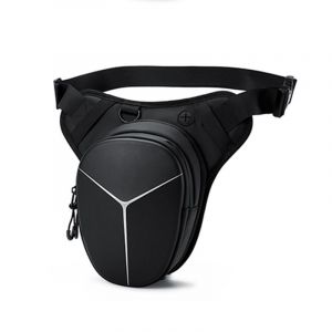 Sac banane moto (pour homme et femme), 3 fonctions du sac bandoulière, sac vélo étanche, noir. - Neuf
