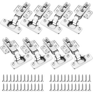 8Pcs Charniere Invisible, Porte Cuisine, Charniere Porte Lourde, Charni&egrave;re Porte Placard, Int&eacute;gr&eacute; M&eacute;canisme De Fermeture Automatique Charni&egrave;re Charniere Invisible - Neuf