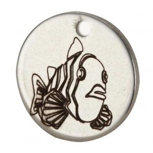 Diy Petit Style Océan En Acier Inoxydable Décor Pendentif Habillement Accessoire (Couleur Acier) - Neuf