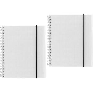 Cahier Pointillé Spirales A4, 80 Feuilles Carnet À Pois, Bloc Note Spirale Pointillé, Couverture De Pp Avec Ceinture Élastique Spirale Notebook Lot De 2 - Neuf
