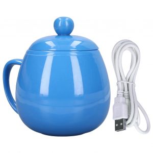 HJLIAN Petite bouilloire electrique de 280 ml, chauffe-cafe electrique, tasse chauffante USB, tasse a eau pour bureau, maison, dortoir, bleu - Neuf