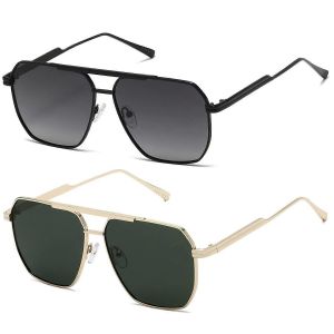 Lunettes De Soleil Rétro Miroirs Pour Hommes Et Femmes,2pcs - Neuf