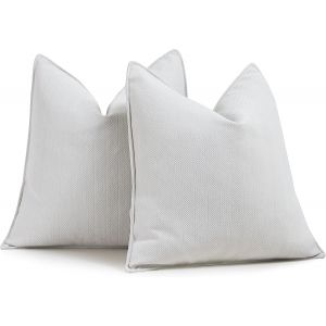 Cauc-Housse De Coussin 45x45, Lot De 2 Housse Coussin En Chenille Coussin Canape Pour Canap&eacute; Au Design &Eacute;l&eacute;gant, Coussins D&eacute;coratifs Doux Et Luxueux Pour Canap&eacute;, Lit Et D&eacute;coration De La Maison - Neuf