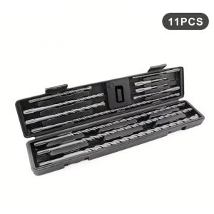 Jeu de forets SDS &agrave; percussion &ndash; 11 pi&egrave;ces pour b&eacute;ton, brique et carrelage - Neuf