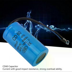 Condensateur de fonctionnement CD60 avec fil conducteur 250V AC 200uF 50/60Hz pour compresseur d'air moteur - Neuf