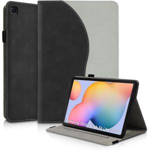 Kal-Coque Pour Samsung Galaxy Tab S6 Lite 10.4 Pouces 2024/2022/2020 Étui En Cuir Pu À Rabat Avec Support Fonction Housse De Protection Ultra Fin Avec Porte-Pencil Galaxy Tab S6 Lite Noir - Neuf