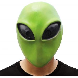 Masque complet en latex d'extraterrestre pour Halloween,f&ecirc;te,carnaval,cosplay,zone 51 vert extraterrestre - Neuf