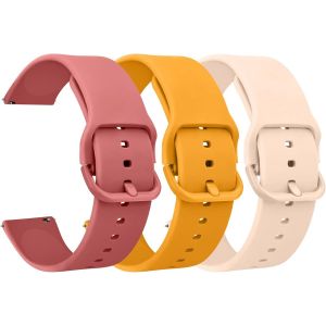 3 Pi&egrave;ces 20mm 22mm Bracelet De Montre En Silicone, Color&eacute;e Sport Silicone Souple Bracelet En D&eacute;gagement Rapide Avec Boucle Pour Femme Homme[Bra570488] - Neuf