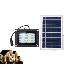 Lampe Solaire Ext&eacute;rieure &Agrave; 54 Led Avec T&eacute;l&eacute;commande, R&eacute;sistante &Agrave; L'eau, Pour Jardin Et All&eacute;e - Neuf