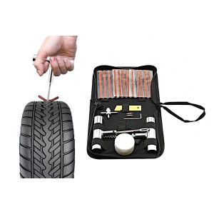 Kit de r&eacute;paration de pneus 24 pi&egrave;ces pour pneus tubeless - Comprend des outils pour voitures, camions, VTT et plus encore - Neuf