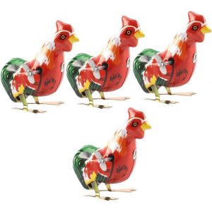 Lot de 8 jouets m&eacute;caniques pour lapins, poulets, poussins, danseurs, lapins, jouets &agrave; remonter - Neuf
