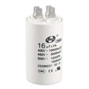 2024 Cbb60 Run Condensor 16uf 450v Ac Double Insert 50/60hz Cylindre 72x40mm Blanc Pour Compresseur D'air Moteur De Pompe À Eau - Neuf
