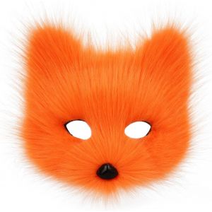 Masque Animal Renard Loup Halloween F&ecirc;te Cosplay Costumes Accessoires Peluche Chat Demi-Visage Masque Carnaval No&euml;l Mascarade.[J273] - Neuf