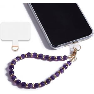 KAL-Cha&icirc;ne De T&eacute;l&eacute;phone Portable Courte Dragonne De T&eacute;l&eacute;phone En Perles Lani&egrave;re Universelle Poignet Pour Tablette Porte-Cl&eacute;s Cam&eacute;ra Cartes D'Identit&eacute; - Neuf