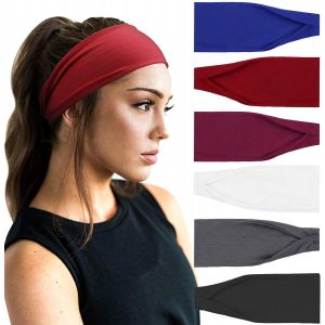 6 Pi&egrave;ces Bandeau Cheveux Pour Femme Yoga Courir Bandeaux Sport Entra&icirc;nement Bandeaux Mignon Accessoire - Neuf