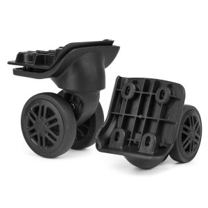 1 Paire de Roues de Rechange pour Valises Rigides, Noires (GU044 avec Double Roue) - Neuf