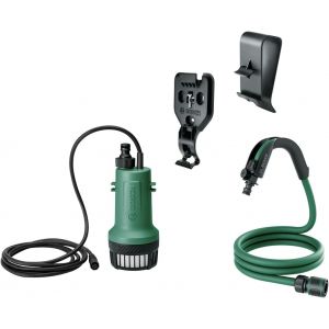 Boch Pompe Submersible Gardenpump 18V-2000 Kit D'Extension (Avec Fixation Murale Et De R&eacute;servoir Et Tuyau D'Arrosage De 2,5 M,Dans Une Bo&icirc;te) - Neuf