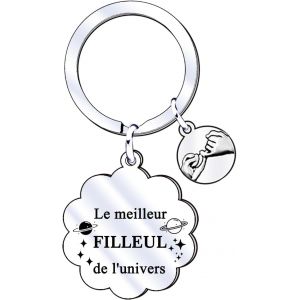 Kal-Cadeau Filleul Porte Clés,Cadeaux Filleul Porte Clés De Charme Cadeau Sage Filleul Porte-Clés Pour Filleul Cadeau Filleul Baptême - Neuf