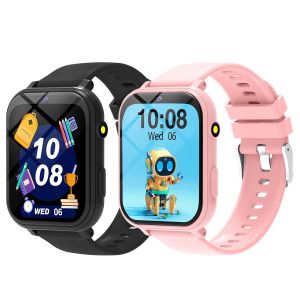 Nouveaux Enfants Smartwatch Jeux Hd Caméra Frontale Surveillance Du Sommeil Lampe De Poche Électronique Écran Tactile Alarme Calculatrice Cadeau Garçons Filles.Black Pink.Kids Games Watch - Neuf