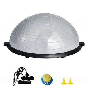 Half Exercise Ball Trainer-Duoku-Ballon D'&eacute;quilibre 23 Po-Capacit&eacute; 300 Kg-Ballon De Yoga Avec Bandes De R&eacute;sistance-Pompe &Agrave; Pied - Neuf