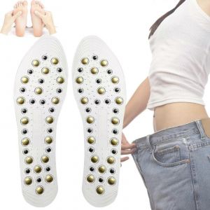 Magn&eacute;tique Semelles De Chaussures Acupression Point De Pression De La R&eacute;flexologie Anti Fatigue Circulation De Massage Pour Les Hommes Et Les Femmes Blanches - Neuf