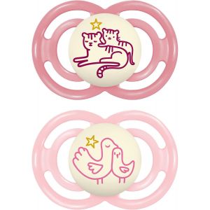 Sucette Perfect Night S207,Avec T&eacute;tine En Silicone Extra Fine Et Flexible Skinsofttm Ultra Soft Pour Enfants &Agrave; Partir De 6 Mois,Bo&icirc;te Autost&eacute;rilisable,Mod&egrave;les Assortis,1 Pi&egrave;ce - Neuf