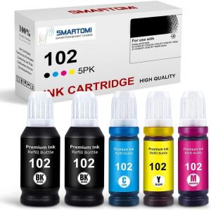 102 104 Encre Compatible avec Epson 102 104 Cartouches d'encre Multipack pour EcoTank ET-2700 ET-2710 ET-2720 ET-2750 ET-3700 ET-3750 ET-4700 ET-4750 ET-15000 - Neuf