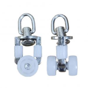 20Pcs double roue rideau rail planeurs,rouleaux coulissants lisses pour systèmes de rails - Neuf