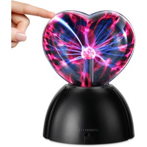 Cheng-Boule Plasma, Lumière De Boule De Plasma, Boule Magique Lamp, Lampe À Plasma En Forme De Coeur, Touch Sensible, Lampe Plasma Pour Veilleuse Enfant, Cadeaux De Noël, Saint-Valentin - Neuf