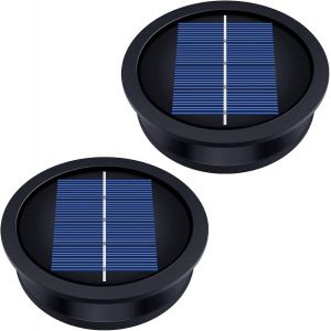 Lot De 2 Couvercles Solaires De Rechange Pour Lampes Solaires Led Blanc Chaud, &Oslash; 10,5 Cm, Remplacement Solaire Pour Diff&eacute;rentes Lampes Solaires - Neuf