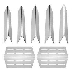 Barres de Protection et Diffuseur de Chaleur pour Barbecue-Duoku-7 Pièces-Déflecteurs de Graisse pour Brûleur 44,6 cm - Neuf