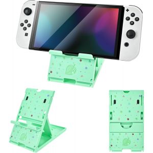 Ershi-Support Pour Console Switch 2/Oled/Lite,Antidérapant Réglable Thème Vert Support De Jeu Pliable Compact Base De Jeux,Feuille[302] - Neuf