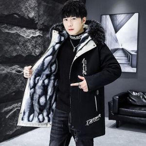 Diting I-Veste Longue D'hiver Pour Hommes,Parkas Thermiques Masculins,Combinaisons Décontractées,Col En Fourrure Classique,Vestes Rembourrées Chaudes,Vêtements De Mode - Neuf