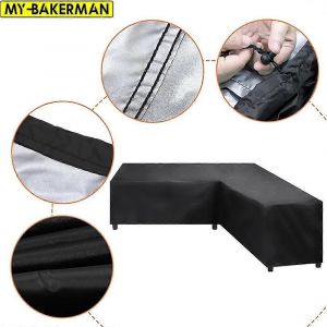 Housse De Protection Imperméable Pour Canapé D'angle En Forme De L, En Rotin, Pour Meubles De Jardin, Protection Anti-Poussière, Multi-Usages, 12 Tailles - Neuf