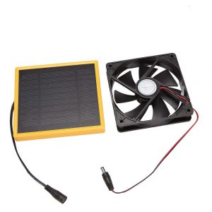 Extracteur d'air solaire 12V 5W 5.6 pouces Mini ventilateur ventilateur alimenté par panneau solaire pour chien poulailler Gr - Neuf