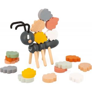 ChenQuanSarl-Jeu D'Equilibre Fourmi Sweet Cocoon - Jouet D'&Eacute;veil - D&eacute;veloppement Motricit&eacute; Fine - 1 Fourmi + 20 Feuilles &Agrave; Empiler - Jouet En Bois Fsc - D&egrave;s 24 Mois,J04053 - Neuf