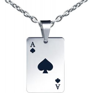 Kal-Bracelet En Cuir Pour Hommes Tiss&eacute; Poker En Cuir Inoxydable R&eacute;glable Bracelet En Cuir Pour Hommes - Neuf