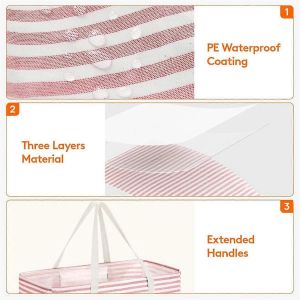 Sac fourre-tout extra large,structure en fil m&eacute;tallique,rose - Neuf