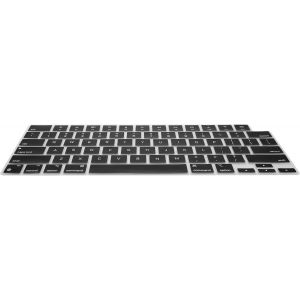 LORANKA-Protection pour Clavier Compatible avec Apple Macbook Pro 14.2 2024 M4 A3112 / A3185 / A3401 - Protection Clavier Ordinateur QWERTY US en Silicone - Noir - Neuf