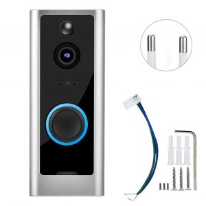 Sonnette video etanche Wi-Fi 110-240 720P HD 8 LED IR CUT (prise UE/Ding Dong) - Neuf