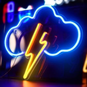 Enseigne Au Néon, Nuage En Acrylique, Éclairage Mural À Led, Décoration Murale À Led, Alimentée Par Batterie Ou Usb, Pour Chambre À Coucher, Chambre D'enfant, Bar, Fête, Noël - Neuf