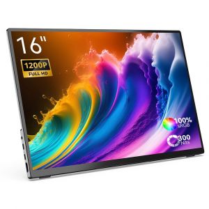 Moniteur portable MINIX SF16T, écran tactile 16,5 pouces 1920 x 1200, angle de vision de 178°, 2 haut-parleurs stéréo - Neuf