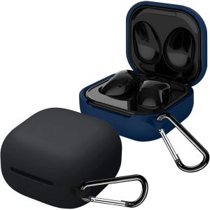 EasyBee [2 Pack] Case Compatible with Samsung Galaxy Buds FE/2 Pro/2/Pro/Live, Ultra-Thin Shockproof Silicone Protective Case - Blue and Black - Neuf