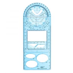 Règle Géométrique Multifonctionnelle,Modèle De Dessin Géométrique,Outil De Mesure Pour Étudiant,Règle De Mesure D'architecture De Bureau - Type High School-1 - Neuf