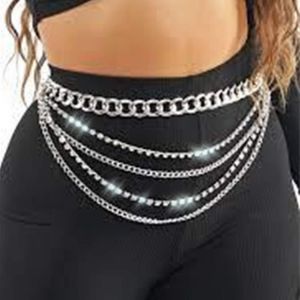 2024,Layered Body Chain Strass Ventre Taille Chaîne Party Body Jewelry Accessoires Pour Femmes Et Filles - Neuf