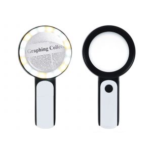 Loupe de poche 30X avec 18 LED et lentille optique - Neuf