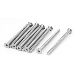 sourcing map 10pcs Vis &agrave; T&ecirc;te Frais&eacute;e Plate &agrave; Six Pans Creux Vis &agrave; Douille Hexagonale Boulon M5x70mm Acier Inoxydable 304 DIN7991 - Neuf